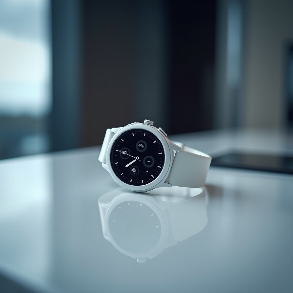 montre connectée blanche